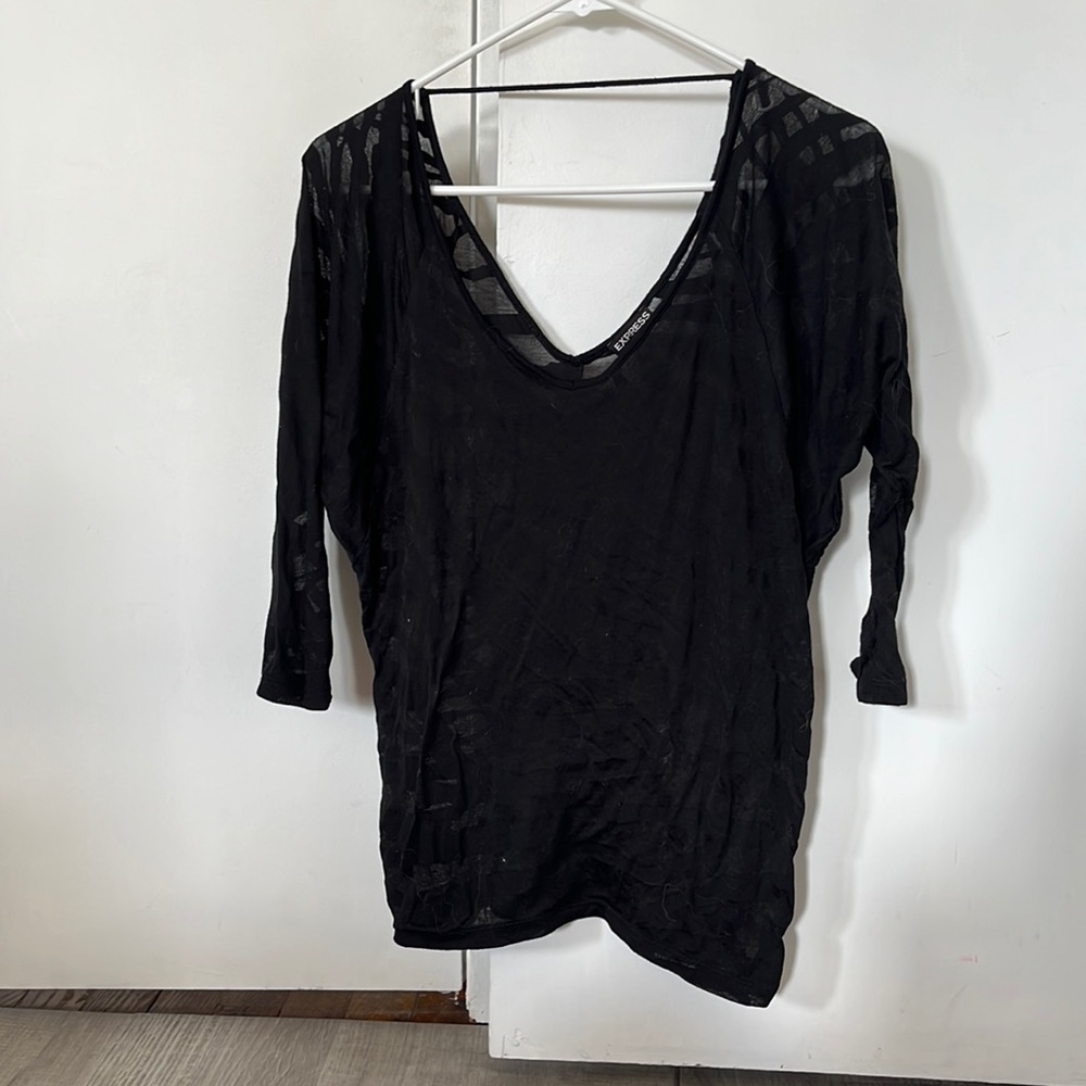 Semi sheer zebra express shirt